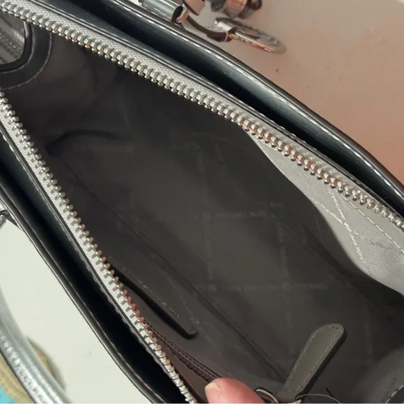 Michael Kors Silver Satchel with Modern Metallic Finish - Picture 5 of 6